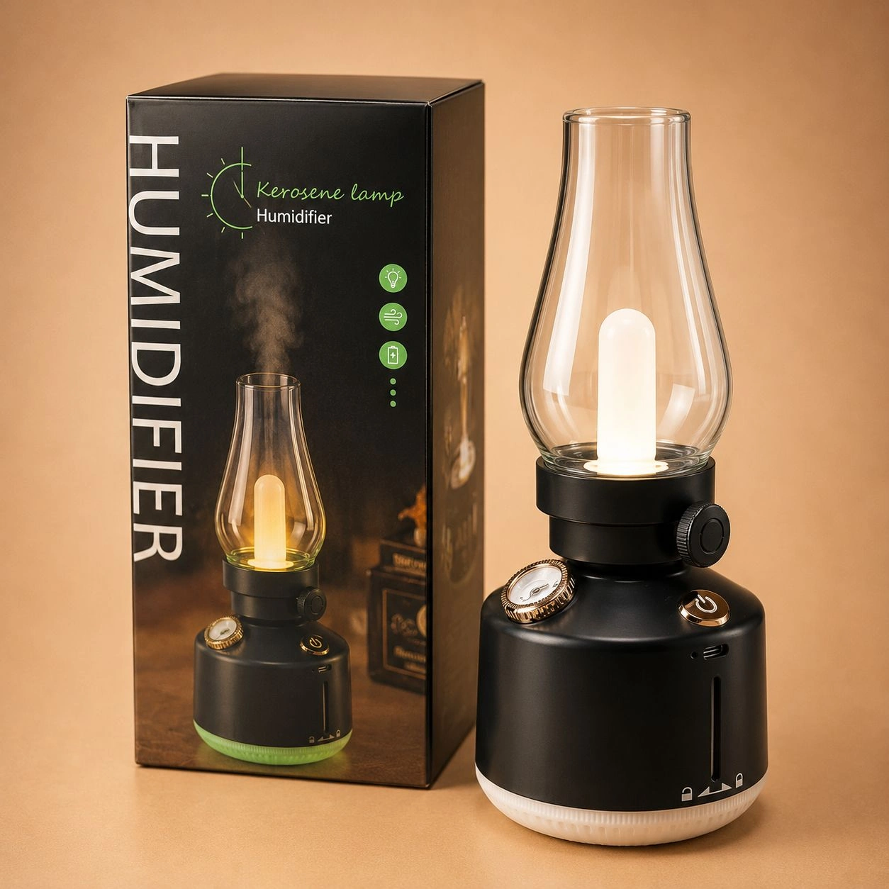 Velador con humidificador usb (vela)