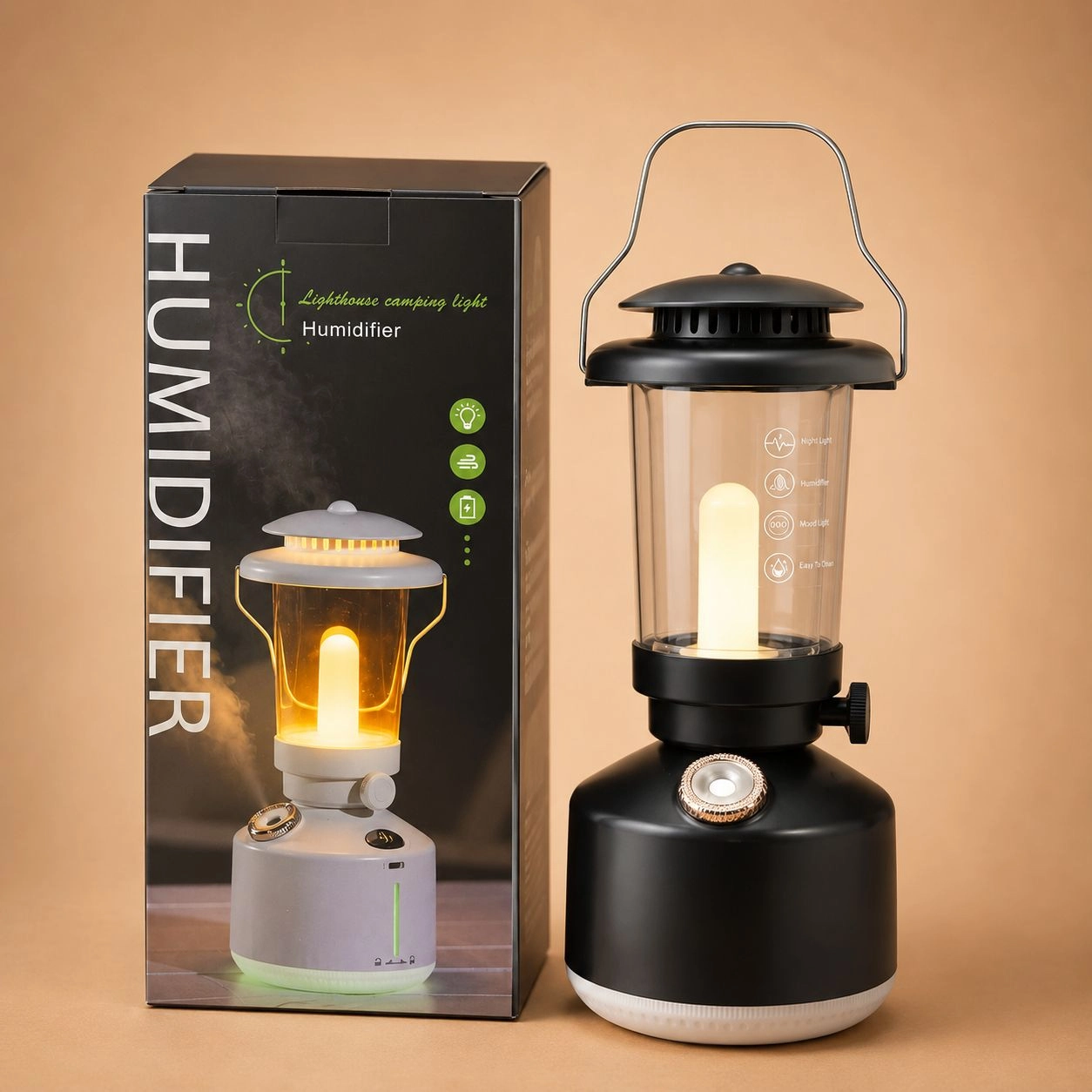 Velador con humidificador usb